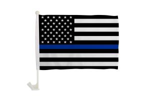 Thin Blue Line USA Single-Sided Car Flag