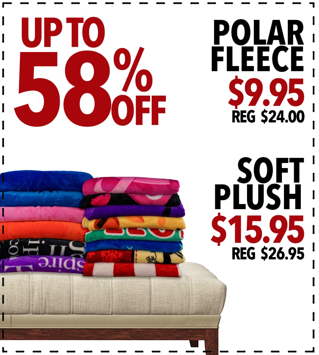 Up to 58% off blankets